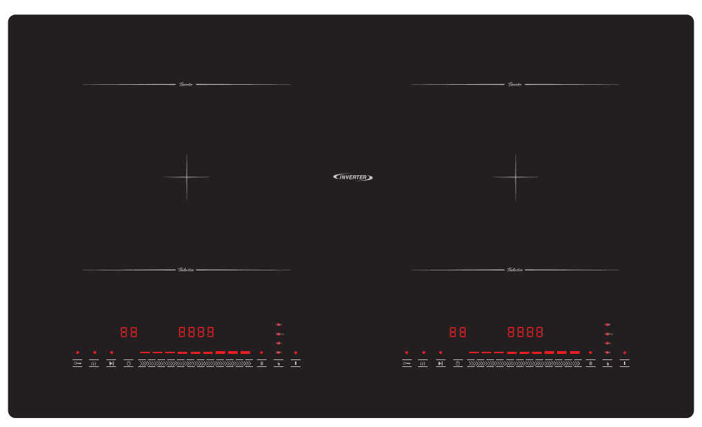 Double Built-in Induction Cooker,LS-DIC202