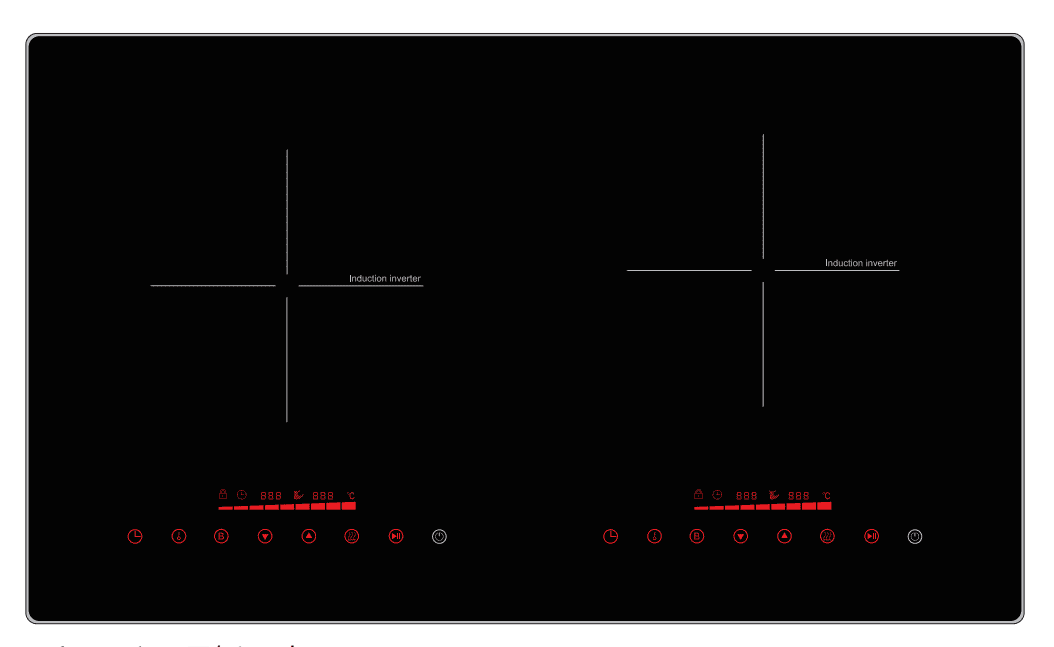 Double Built-in Induction Cooker,LS-DIC217