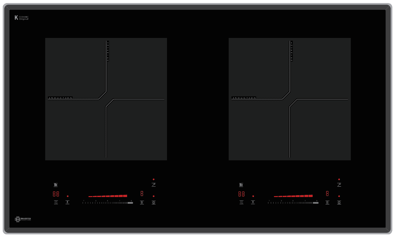 Double Built-in Induction Cooker,LS-DIC229.