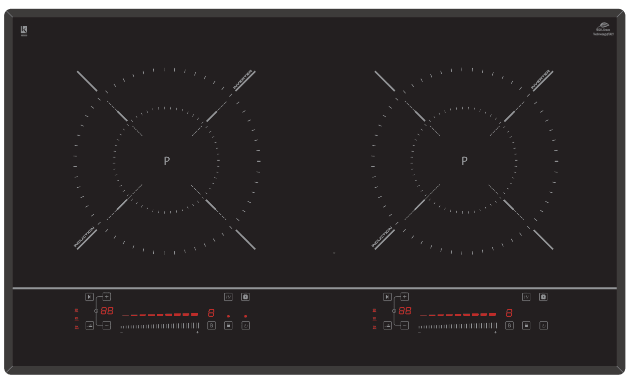 Double Built-in Induction Cooker,LS-DIC3008