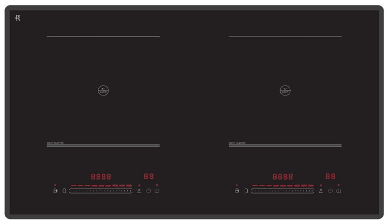 Double Built-in Induction Cooker,LS-DIC228