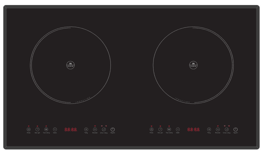 Double Built-in Induction Cooker,LS-DIC236