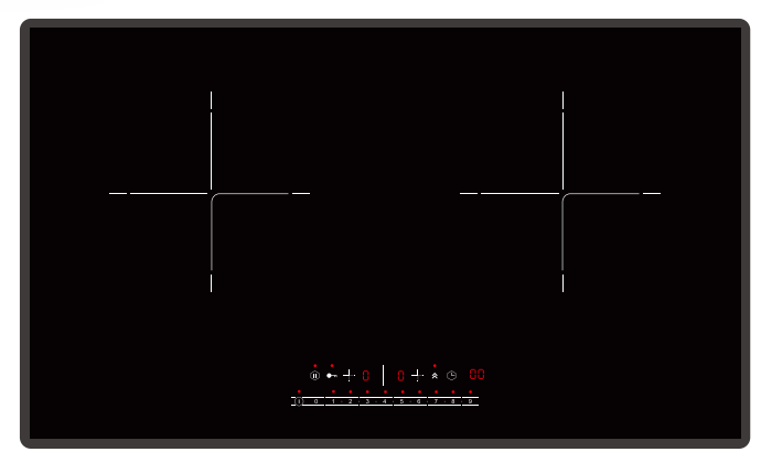 LS-DIC253 Double Induction Hob,Half Bridge Technology