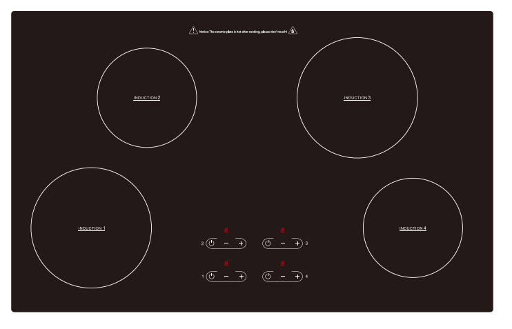 LS-FIC407 4-Zone Induction hob